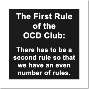 First Rule of the OCD Club Posters and Art